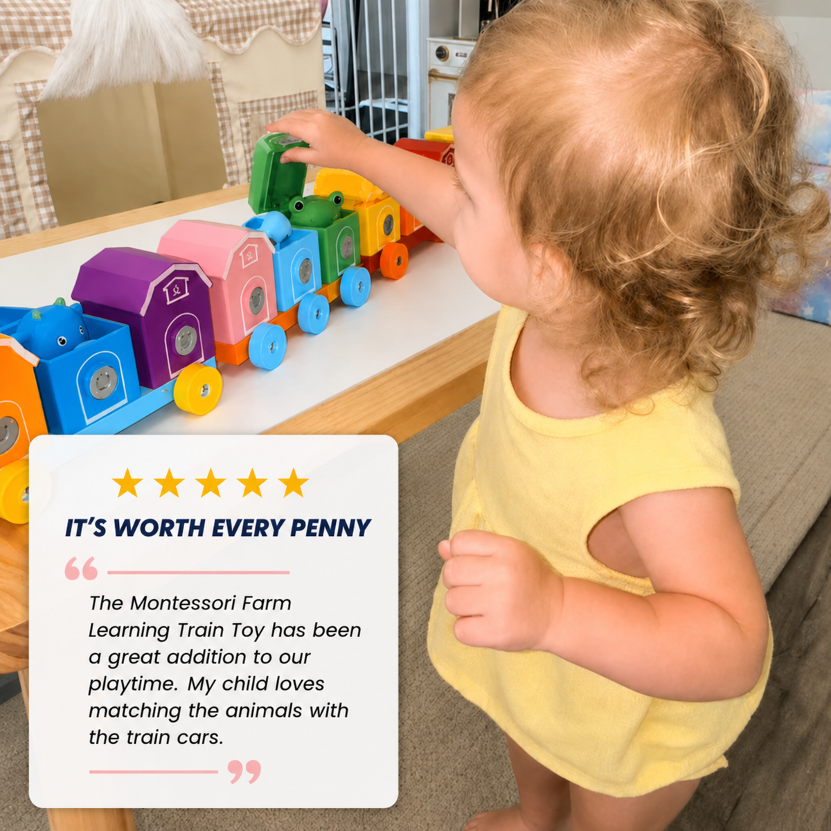 Bright Haven™ Montessori Farm Train